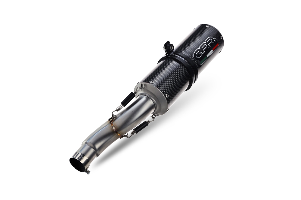 Exhaust compatible with Triumph Speed Triple 1050 R - S 2016-2020, M3 Poppy , Dual slip-on including removable db killers and link pipes, EPA-compliant 
