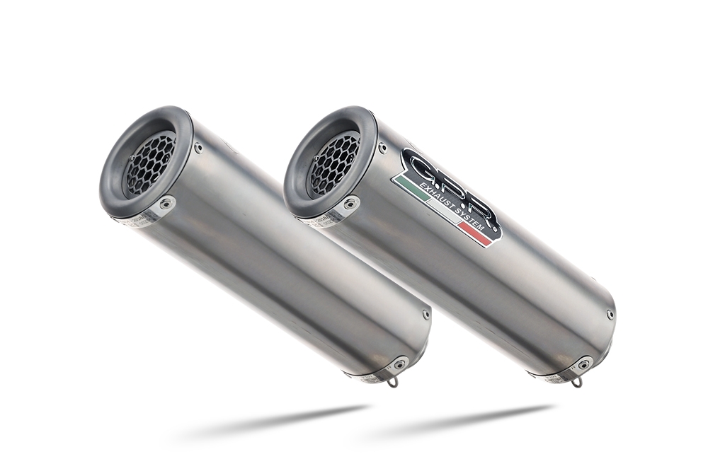 Exhaust compatible with Ducati 748 - S - SP - SPS - R - RS 1995-2002, M3 Titanium Natural, Dual slip-on including removable db killers and link pipes, EPA-compliant 
