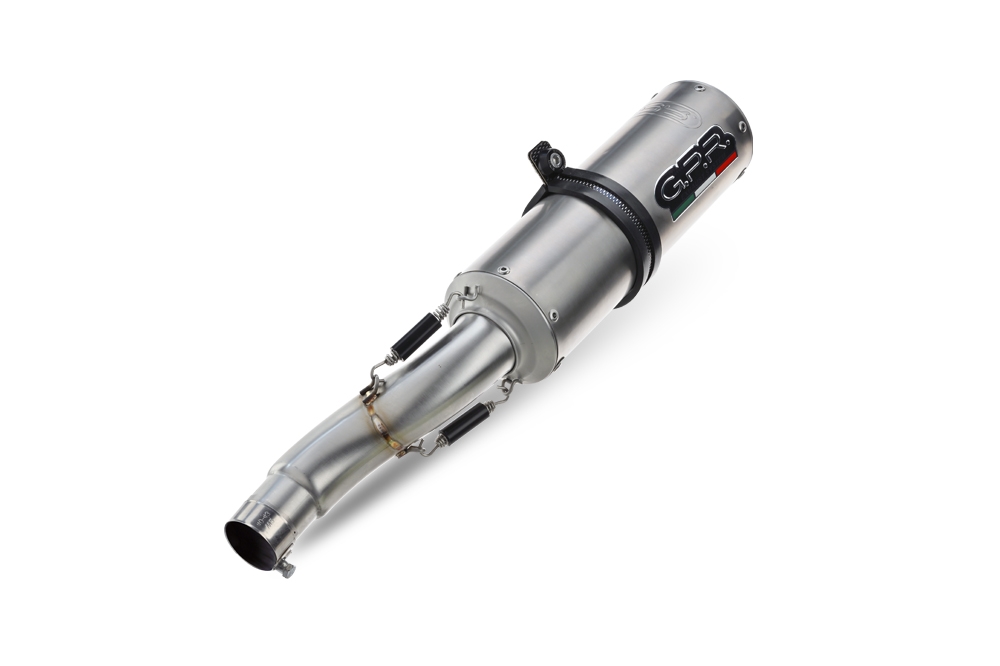 Exhaust compatible with Ducati 748 - S - SP - SPS - R - RS 1995-2002, M3 Titanium Natural, Dual slip-on including removable db killers and link pipes, EPA-compliant 