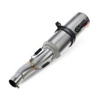 Exhaust compatible with Ducati 748 - S - SP - SPS - R - RS 1995-2002, M3 Titanium Natural, Dual slip-on including removable db killers and link pipes, EPA-compliant 