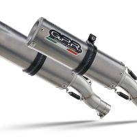 Exhaust compatible with Ducati 748 - S - SP - SPS - R - RS 1995-2002, M3 Titanium Natural, Dual slip-on including removable db killers and link pipes, EPA-compliant 