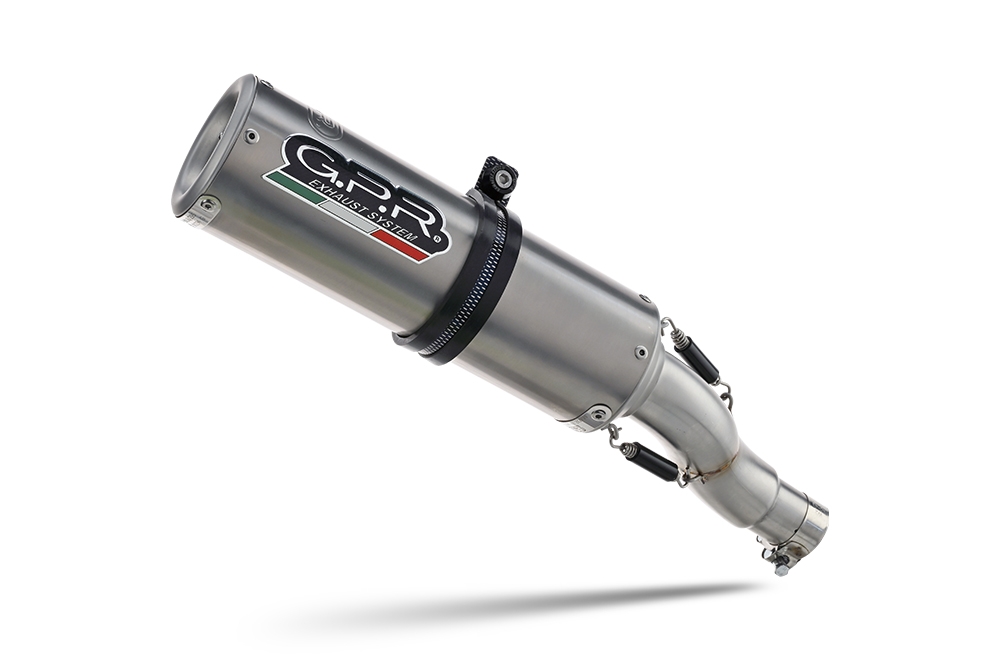 Exhaust compatible with Triumph Trident 660 2021-2024, M3 Titanium Natural, Full system exhaust, including removable db killer 