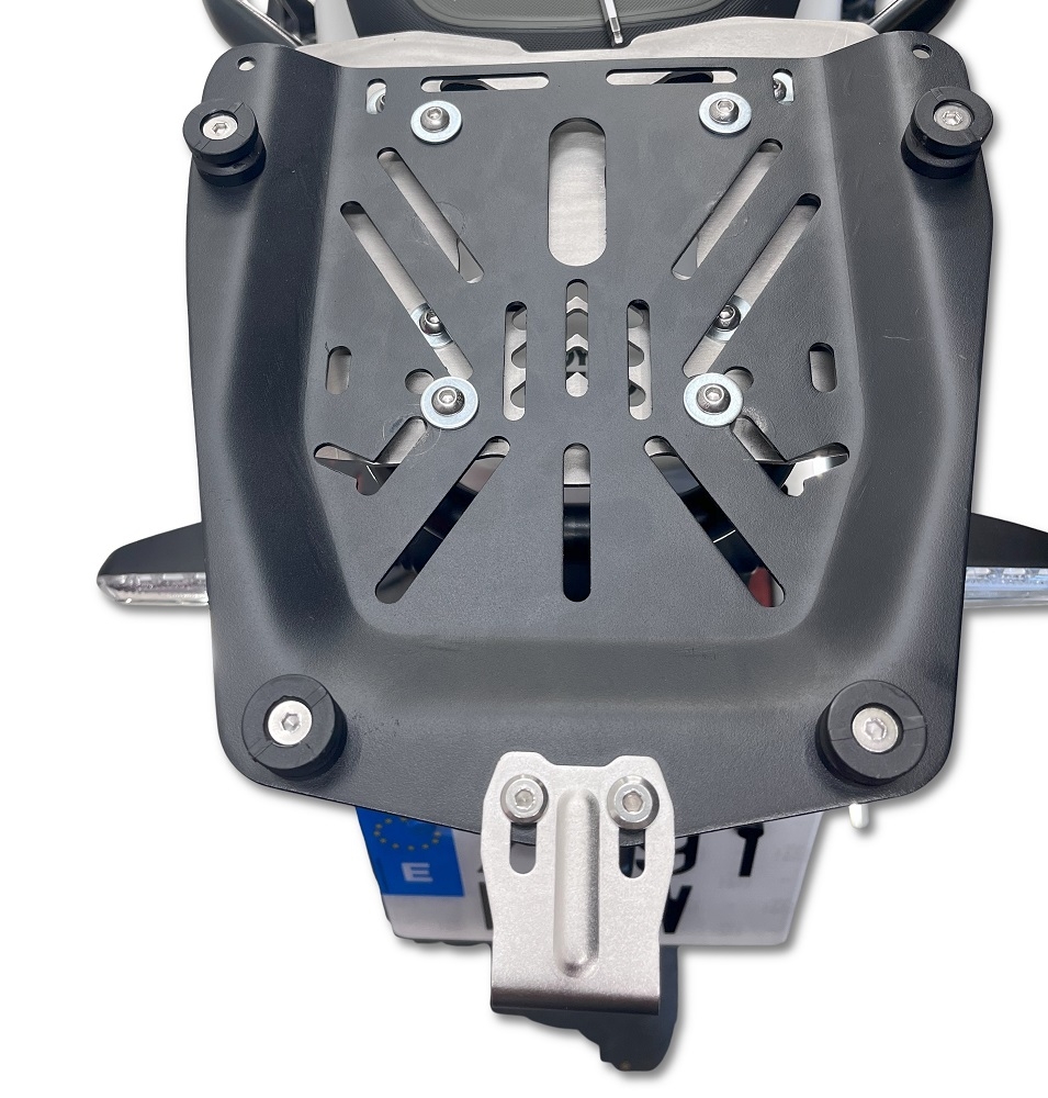 GPR TECH compatible with  Royal Enfield Himalayan 450 2024/2025 e5 Plus GPR TECH Specific fitting plate Top Case ALPITECH 35 LT compatible with original luggage rack,stainless steel made with 4 anchor points