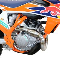 GPR exhaust compatible with  Ktm 450 XC-F 2019-2022, Pentacross Inox, Full system exhaust, including removable db killer/spark arrestor 