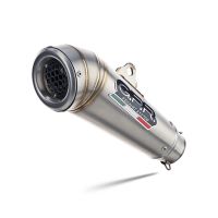 Exhaust compatible with Triumph Speed 400 2023-2025, Powercone Evo, Slip-on exhaust including removable db killer and link pipe, EPA-compliant 
