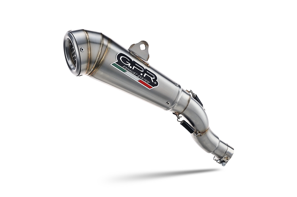 Exhaust compatible with Triumph Speed 400 2023-2025, Powercone Evo, Slip-on exhaust including removable db killer and link pipe, EPA-compliant 