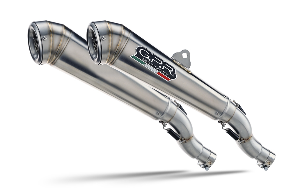 Exhaust compatible with Royal Enfield Continental 650 2021-2024, Powercone Evo, Dual slip-on exhausts including removable db killers and link pipes 