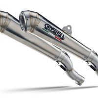 Exhaust compatible with Royal Enfield Continental 650 2021-2024, Powercone Evo, Dual slip-on exhausts including removable db killers and link pipes 