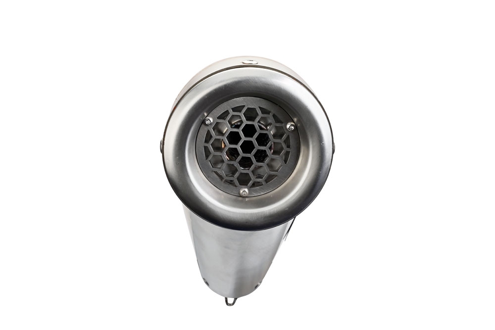Exhaust compatible with Triumph Speed 400 2023-2025, Powercone Evo, Slip-on exhaust including removable db killer and link pipe, EPA-compliant 