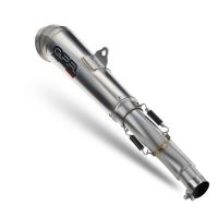 Exhaust compatible with Triumph Speed 400 2023-2025, Powercone Evo, Slip-on exhaust including removable db killer and link pipe, EPA-compliant 