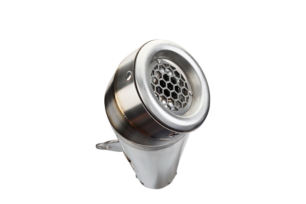 Exhaust compatible with Triumph Speed 400 2023-2025, Powercone Evo, Slip-on exhaust including removable db killer and link pipe, EPA-compliant 