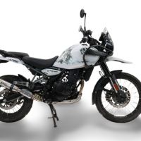 Exhaust compatible with Royal Enfield Himalayan 450 2024-2025, Deeptone Inox, Slip-on exhaust including removable db killer and link pipe, EPA-compliant 