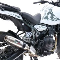 Exhaust compatible with Royal Enfield Himalayan 450 2024-2025, Deeptone Inox, Slip-on exhaust including removable db killer and link pipe, EPA-compliant 