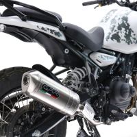 GPR exhaust compatible with  Royal Enfield Himalayan 450  2024-2025, Satinox, Slip-on exhaust including removable db killer and link pipe, EPA-compliant 
