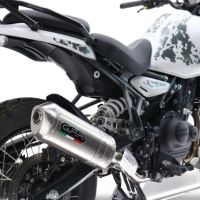 Exhaust compatible with Royal Enfield Himalayan 450 2024-2025, Satinox, Slip-on exhaust including removable db killer and link pipe, EPA-compliant 