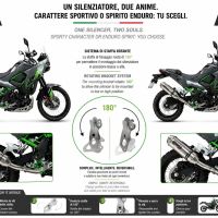 GPR exhaust compatible with Kawasaki KLE 500 2026-2027, Dual Inox, Racing slip-on exhausts including link pipe and removable db killer 