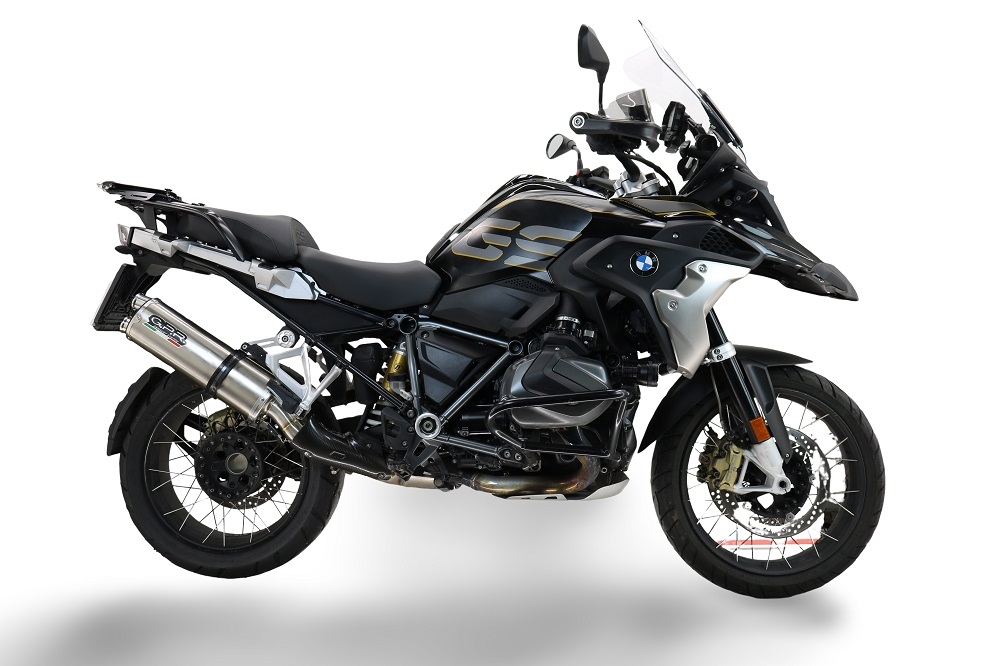 Exhaust compatible with Bmw R1250GS - Adventure 2019-2020, Dual Inox, Slip-on exhaust including removable db killer and link pipe, EPA-compliant 