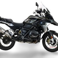Exhaust compatible with Bmw R1250GS - Adventure 2019-2020, Dual Inox, Slip-on exhaust including removable db killer and link pipe, EPA-compliant 