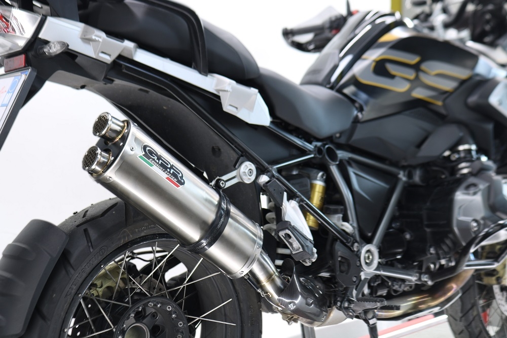 Exhaust compatible with Bmw R1250GS - Adventure 2019-2020, Dual Inox, Slip-on exhaust including removable db killer and link pipe, EPA-compliant 