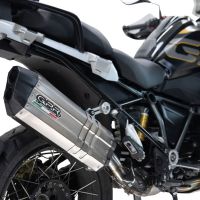 Exhaust compatible with Bmw R1250GS - Adventure 2021-2024, Hyper Sonic Titanium, Slip-on exhaust including removable db killer and link pipe, not EPA-compliant 