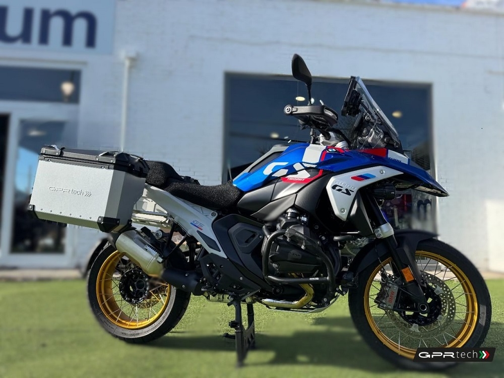GPR TECH compatible with  BMW R 1300 GS Adventure 2023/2025 GPR TECH Pair of side cases aluminum made, silver color with specific pannier holder Capacity 38 LT. + 38 LT.