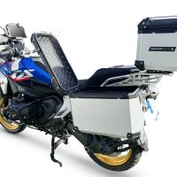 GPR TECH compatible with  BMW R 1300 GS 2023/2025 GPR TECH Triptych kit made in silver color, with Top case 45 Lt + Side Cases 38 Lt + 38 Lt + general black rack holder Top case capacity 45 Lt + side cases capacity 38 LT. + 38 LT.