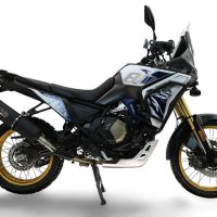 GPR exhaust compatible with Voge DS 800 Rally 2025-2026, Ghisa , Homologated legal slip-on exhaust including removable db killer and link pipe 