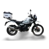 Top case GPR TECH compatible with  Royal Enfield Himalayan 450 2024/2025 e5 Plus GPR TECH Top case in aluminum, silver color with specific plate included Capacity 35 LT.