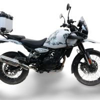 Top case GPR TECH compatible with  Royal Enfield Himalayan 450 2024/2025 e5 Plus GPR TECH Top case in aluminum, silver color with specific plate included Capacity 26 LT.