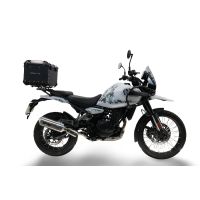 Top case GPR TECH compatible with  Royal Enfield Himalayan 450 2024/2025 e5 Plus GPR TECH Top case in aluminum, black color with specific plate included Capacity 35 LT.