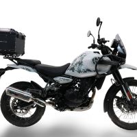 Top case GPR TECH compatible with  Royal Enfield Himalayan 450 2024/2025 e5 Plus GPR TECH Top case in aluminum, black color with specific plate included Capacity 26 LT.