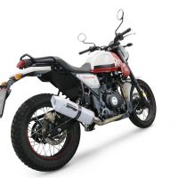 GPR exhaust compatible with Royal Enfield Scram 411 2022-2024, Albus Evo4, Homologated legal slip-on exhaust including removable db killer, link pipe and catalyst 