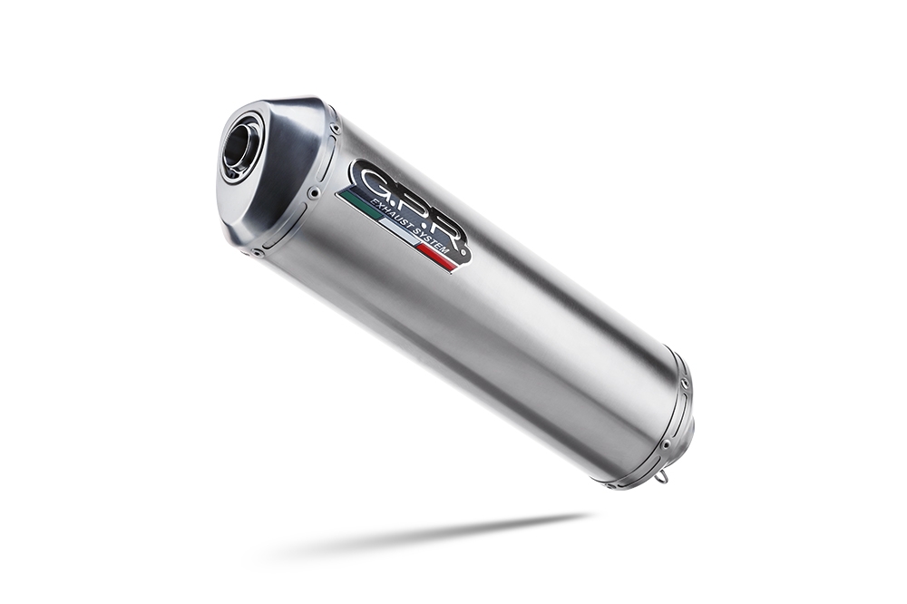 Exhaust compatible with Royal Enfield Scram 411 2022-2024, Satinox , Slip-on exhaust including link pipe and removable db killer 