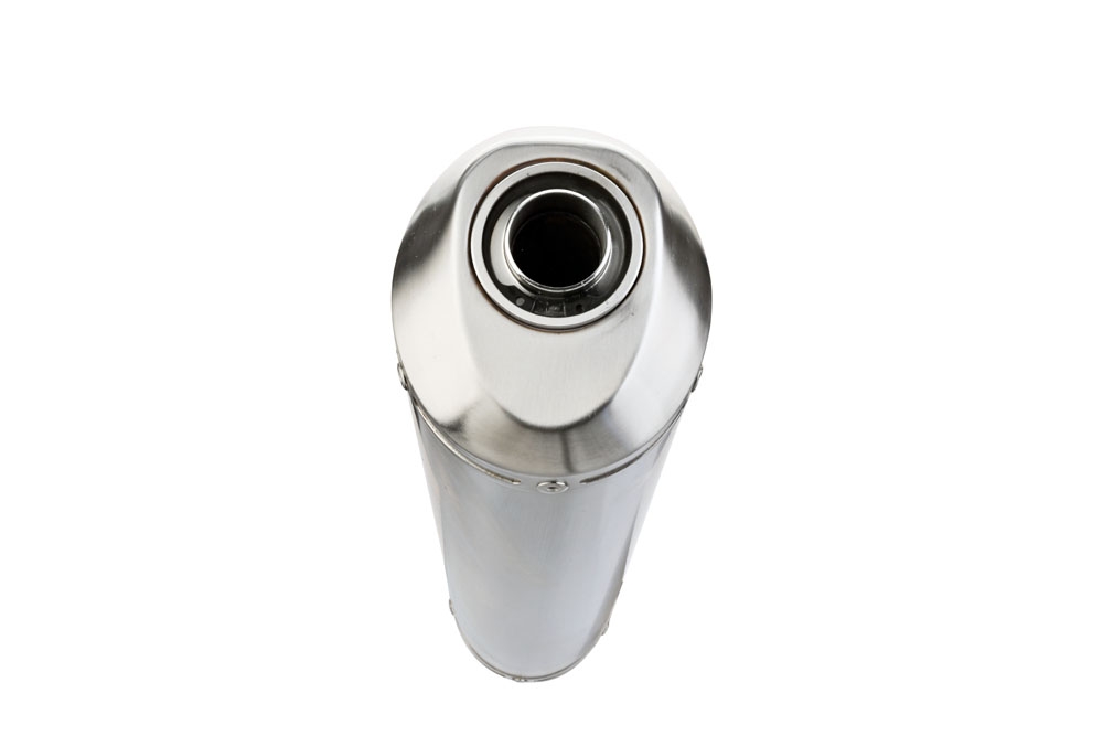 Exhaust compatible with Triumph Speed 400 2023-2025, Satinox , Slip-on exhaust including removable db killer and link pipe, EPA-compliant 