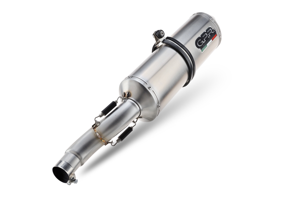 Exhaust compatible with Aprilia Mana 850 Gt 2007-2016, Satinox, Mid-Full system exhaust including removable db killer 