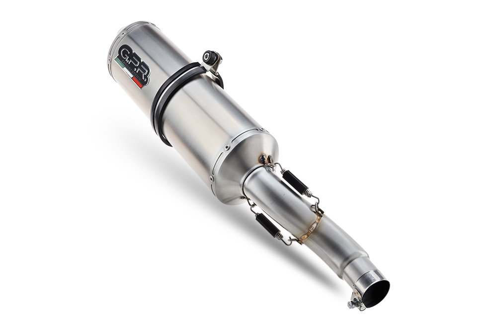 Exhaust compatible with Triumph Speed 400 2023-2025, Satinox , Slip-on exhaust including removable db killer and link pipe, EPA-compliant 