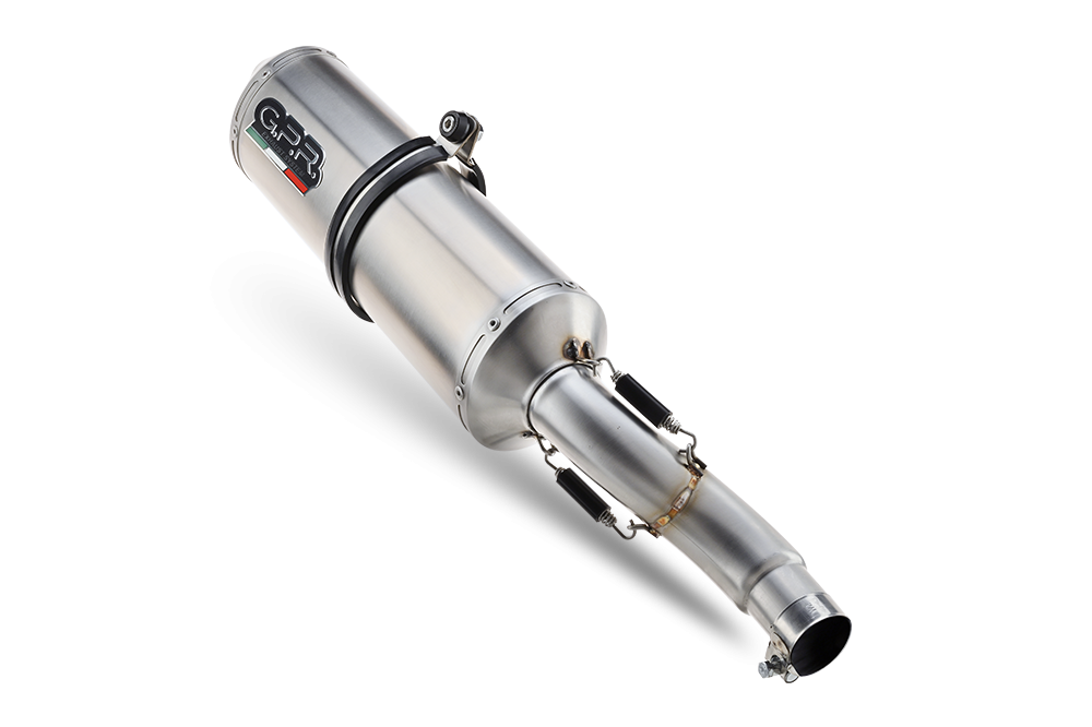 Exhaust compatible with Yamaha Tracer 7 2021-2024, Satinox , Full system exhaust, including removable db killer 