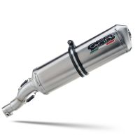 Exhaust compatible with Aprilia Mana 850 Gt 2007-2016, Satinox, Mid-Full system exhaust including removable db killer 