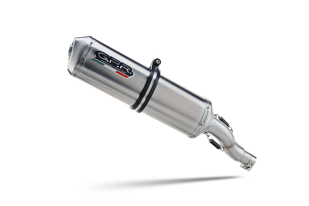 Exhaust compatible with Triumph Speed 400 2023-2025, Satinox , Slip-on exhaust including removable db killer and link pipe, EPA-compliant 