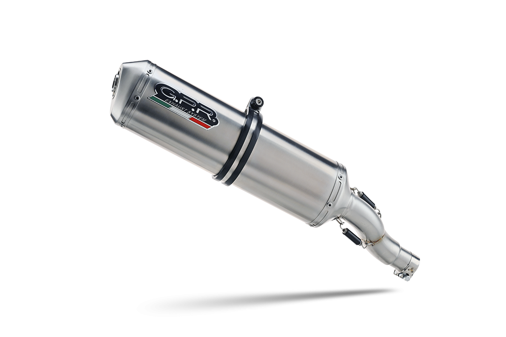 Exhaust compatible with Suzuki SV650 SV650S 1999-2002, Satinox , Mid-Full system exhaust including removable db killer 