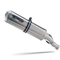 Exhaust compatible with Suzuki SV650 SV650S 1999-2002, Satinox , Mid-Full system exhaust including removable db killer 