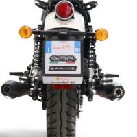 Exhaust compatible with Royal Enfield Shotgun 650 2024-2025, Ultracone Black, Dual slip-on exhausts including removable db killers and link pipes 