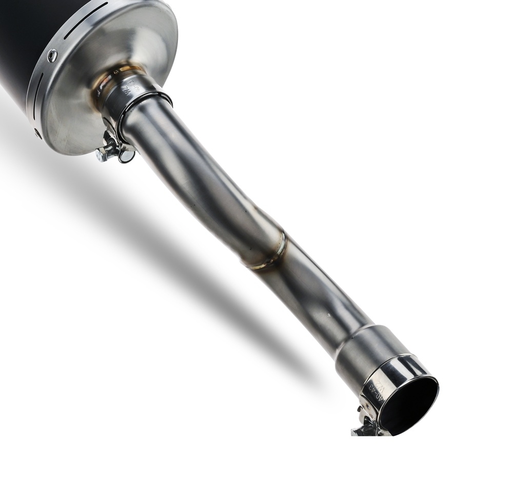 GPR exhaust compatible with Honda Adv 350 2022-2024, Furore-X Scooter, Racing slip-on exhausts including link pipe and removable db killer 