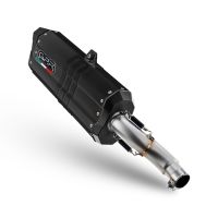 Exhaust compatible with Triumph Tiger 900 GT / Pro / Rally Pro 2024-2025, Hyper Sonic Black Titanium, Slip-on exhaust including removable db killer and link pipe, EPA-compliant 