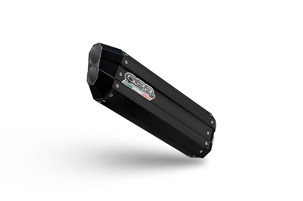 Exhaust compatible with Triumph Tiger 900 GT / Pro / Rally Pro 2024-2025, Hyper Sonic Black Titanium, Slip-on exhaust including removable db killer and link pipe, EPA-compliant 