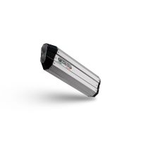 GPR exhaust compatible with Bmw F 700 Gs 2016-2018, Hyper Sonic Titanium, Homologated legal slip-on exhaust including removable db killer and link pipe 