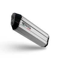 Exhaust compatible with Bmw F800GT 2017-2019, Hyper Sonic Titanium, Slip-on exhaust including removable db killer and link pipe, EPA-compliant 