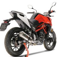 GPR exhaust compatible with Swm Motorcycles Hoku 125 2022-2024, Satinox , Homologated legal slip-on exhaust including removable db killer and link pipe 