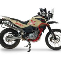 GPR exhaust compatible with Swm Motorcycles Superdual 600 T 2023-2024, Trioval, Dual Homologated legal slip-on exhaust including removable db killers and link pipes 