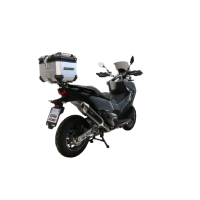 Top case GPR TECH compatible with  Sym ADX TG 400 2024/2026 e5 Plus GPR TECH Top case in aluminum, silver color with specific plate included Capacity 26 LT.